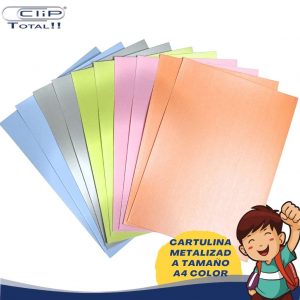 CARTULINA METALIZADA TAMAÑO A4 COLOR