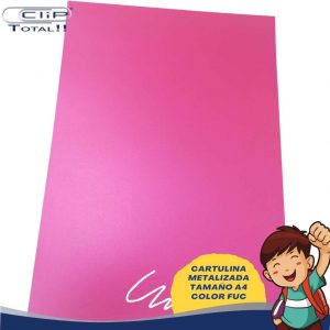 CARTULINA METALIZADA TAMAÑO A4 COLOR FUC