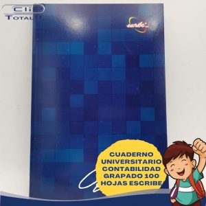 CUADERNO UNIVERSITARIO CONTABILIDAD GRAPADO 100 HOJAS ESCRIBE