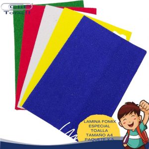LAMINA FOMIX TOALLA TAMAÑO A4 PAQUETE X 10