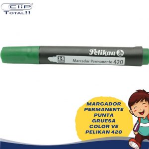 MARCADOR PERMANENTE PUNTA GRUESA COLOR VE PELIKAN 420