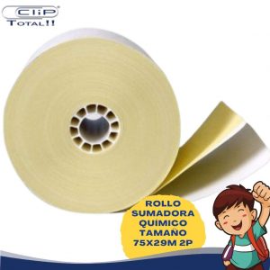 ROLLO SUMADORA QUÍMICO TAMAÑO 75X29M 2P