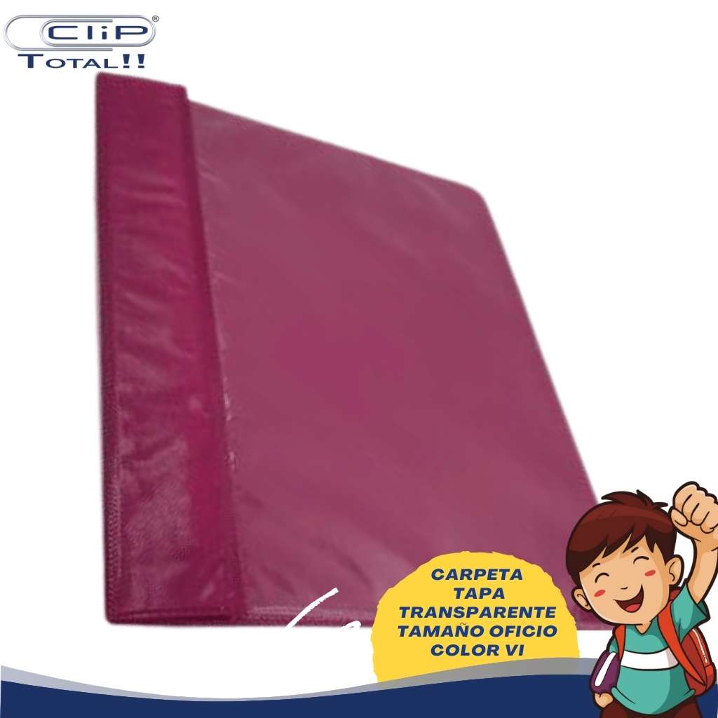 CARPETA TAPA TRANSPARENTE OFICIO COLOR VI