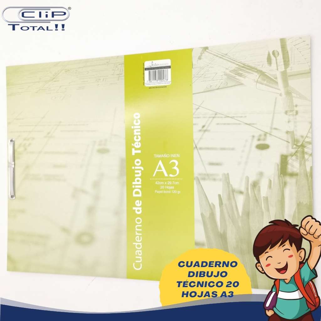 CUADERNO DIBUJO TÉCNICO 20 HOJAS A3