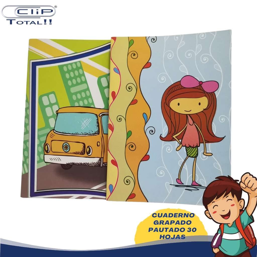 CUADERNO GRAPADO PAUTADO MIXTO 30 HOJAS VERNAZA