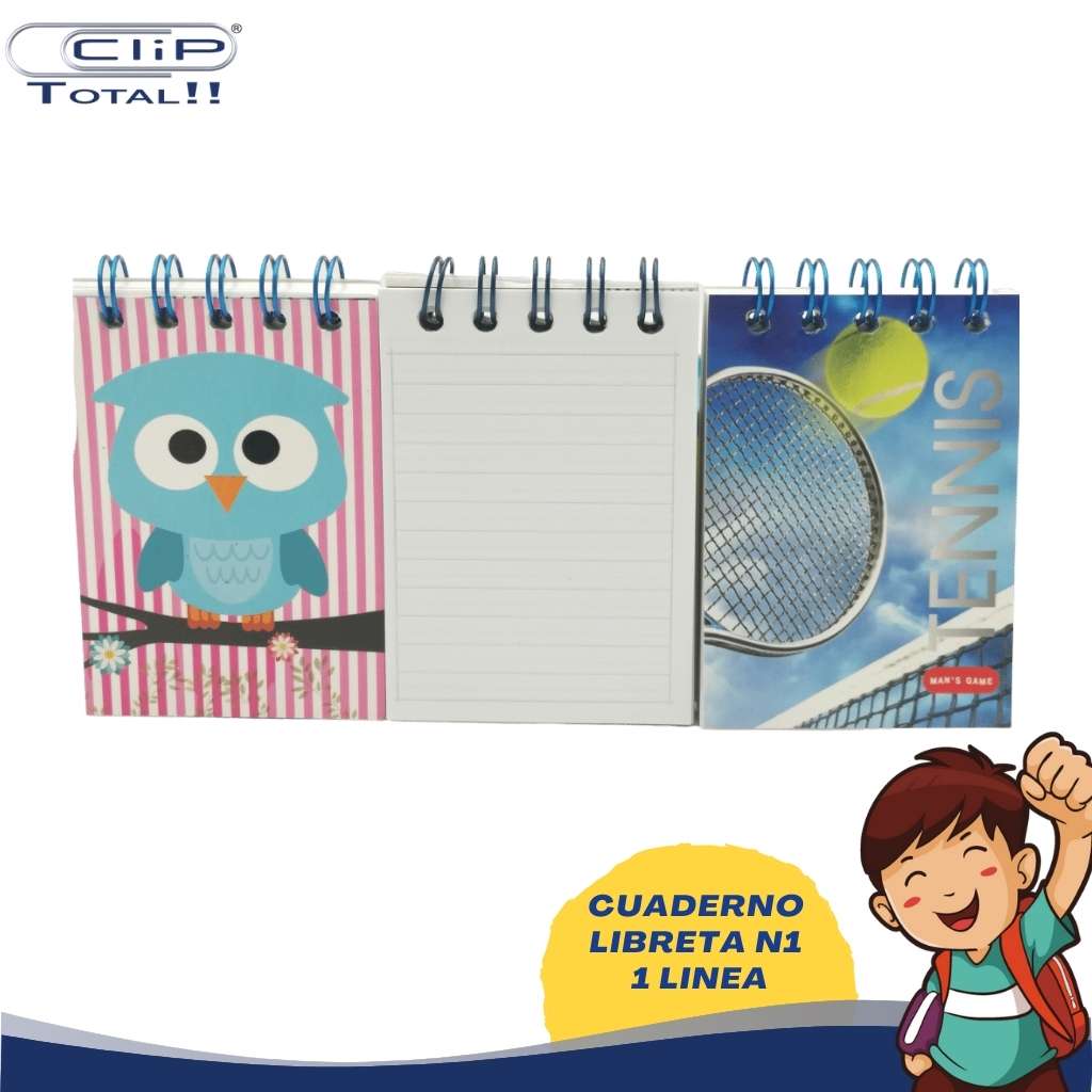 CUADERNO LIBRETA N1 SURTIDAS