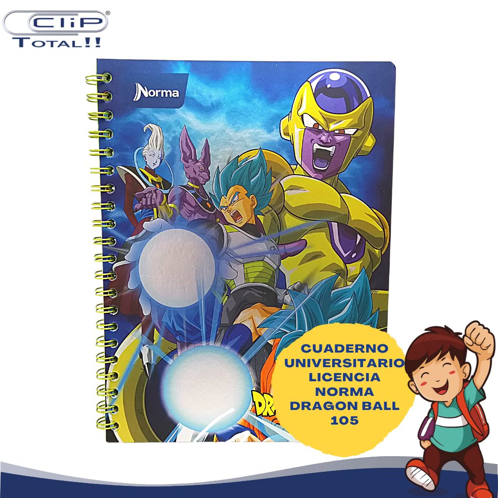 CUADERNO UNIVERSITARIO LICENCIA NORMA DRAGON BALL 105