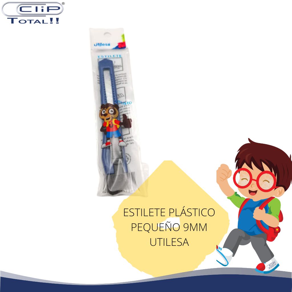 ESTILETE PLÁSTICO PEQUEÑO 9MM UTILESA