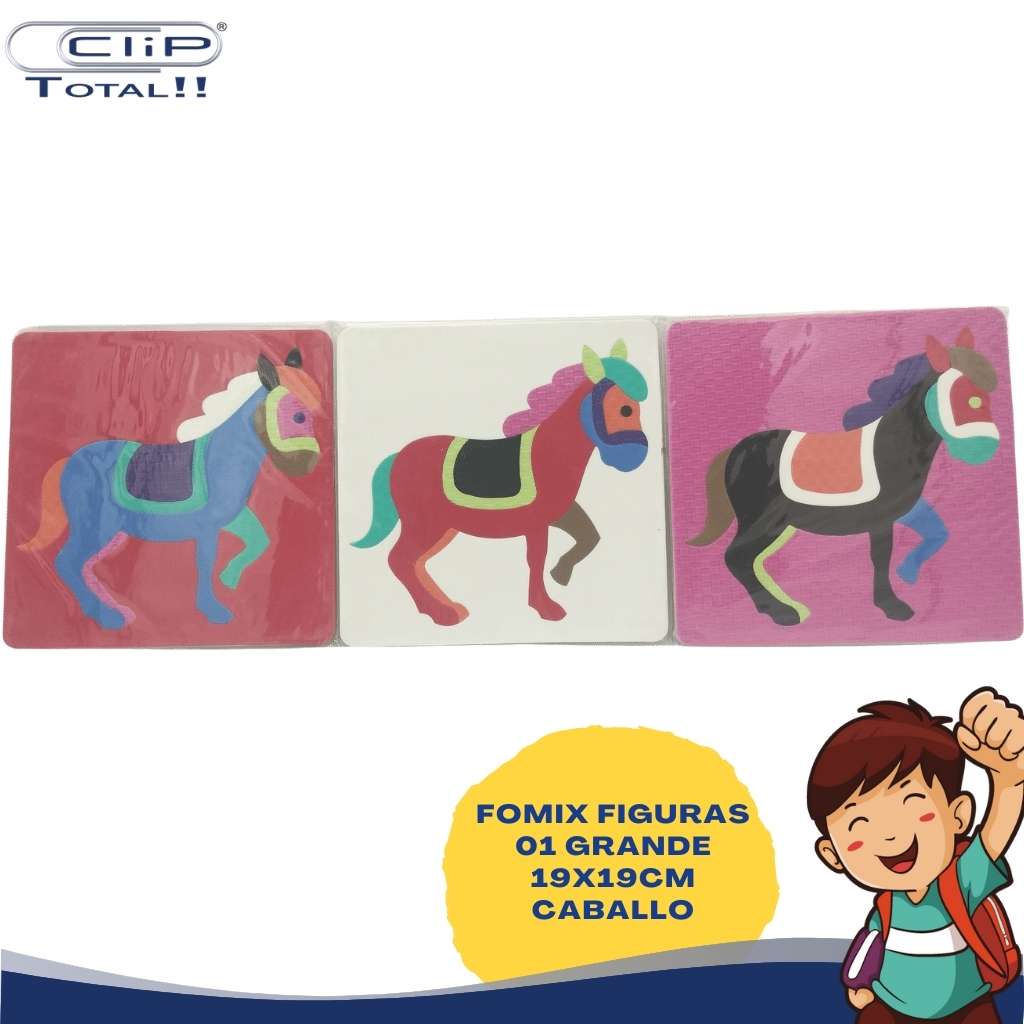 JUEGO DIDACTICO LOGICO ROMPECABEZAS FOMIX CABALLO 19X19CM