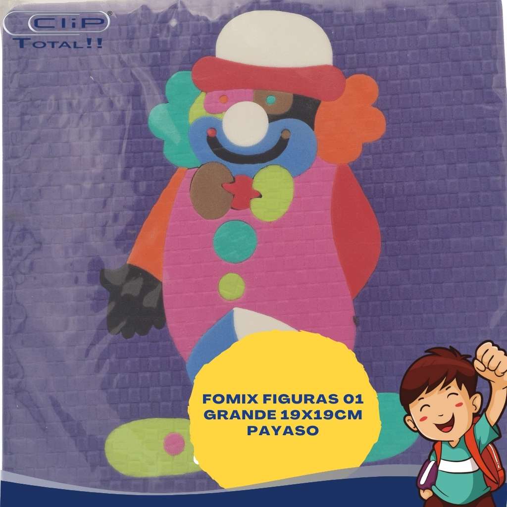 JUEGO DIDACTICO LOGICO ROMPECABEZAS FOMIX PAYASO 19X19CM