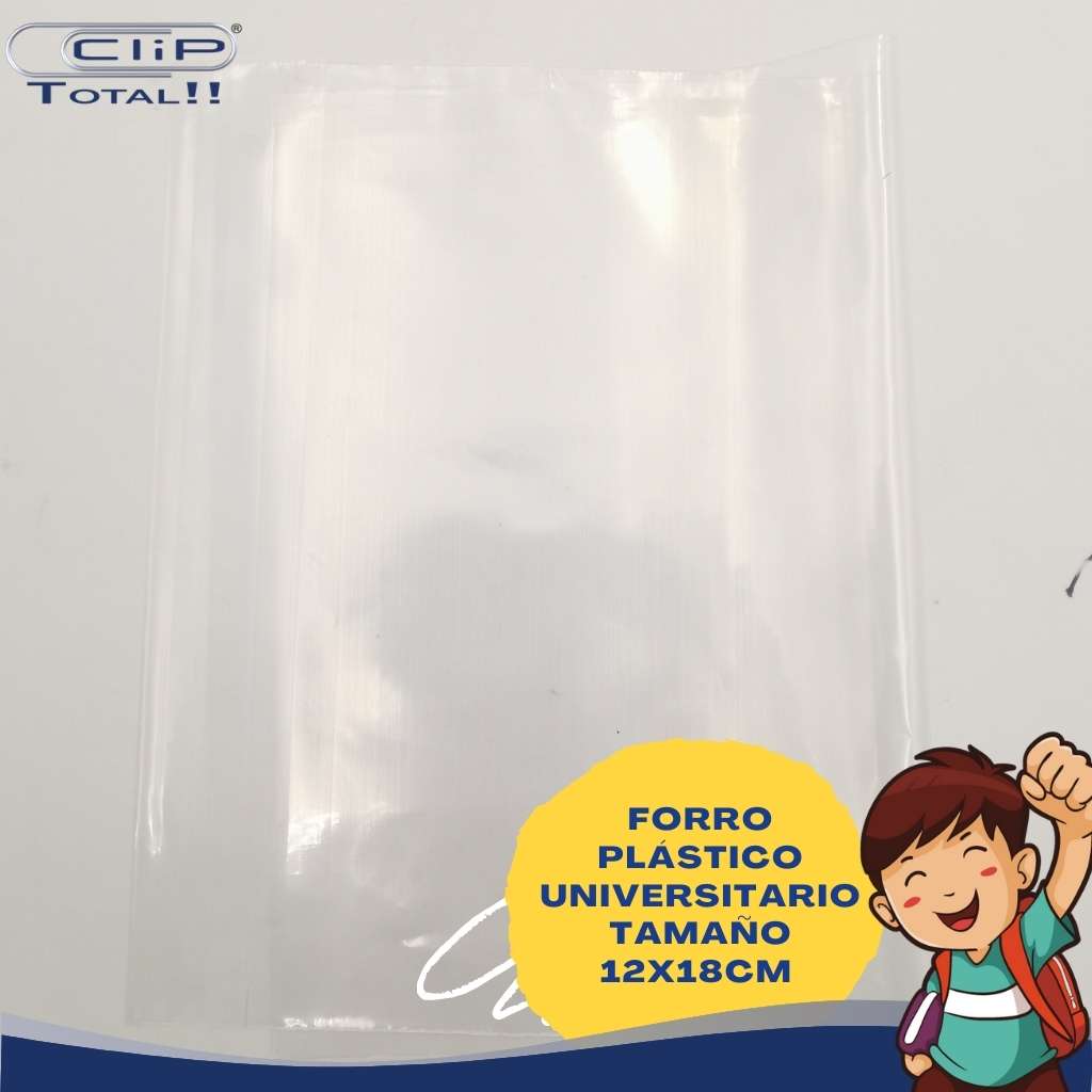 FORRO PLÁSTICO UNIVERSITARIO 12X18PULG X001U