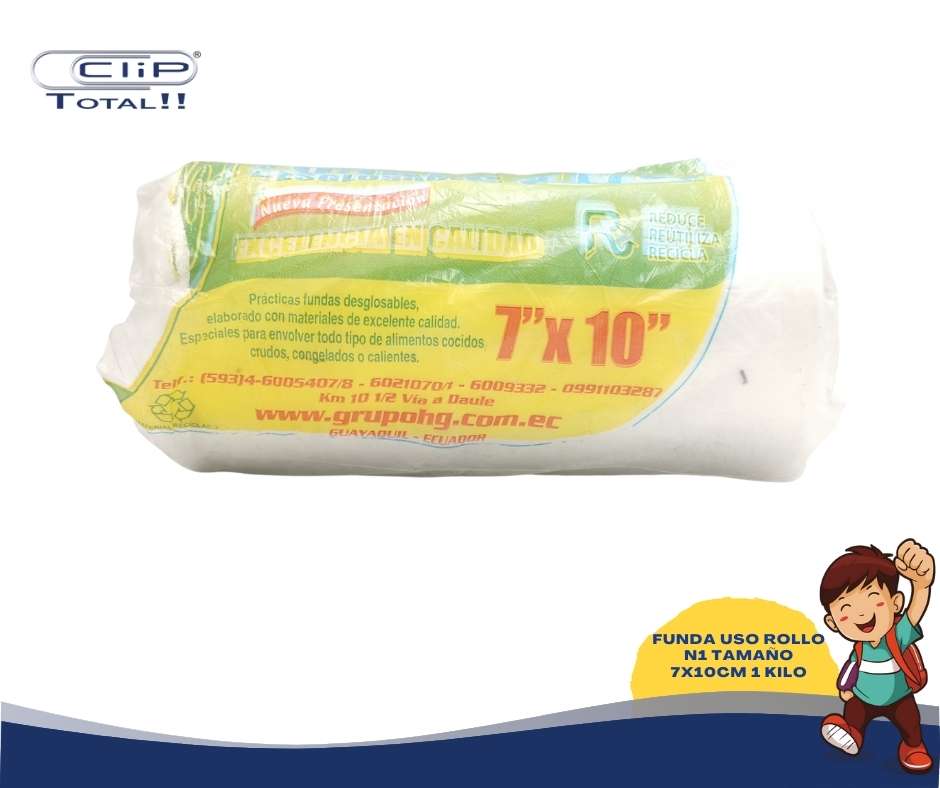 FUNDA ROLLO 08X10CM 3X04PULG 1 KILO