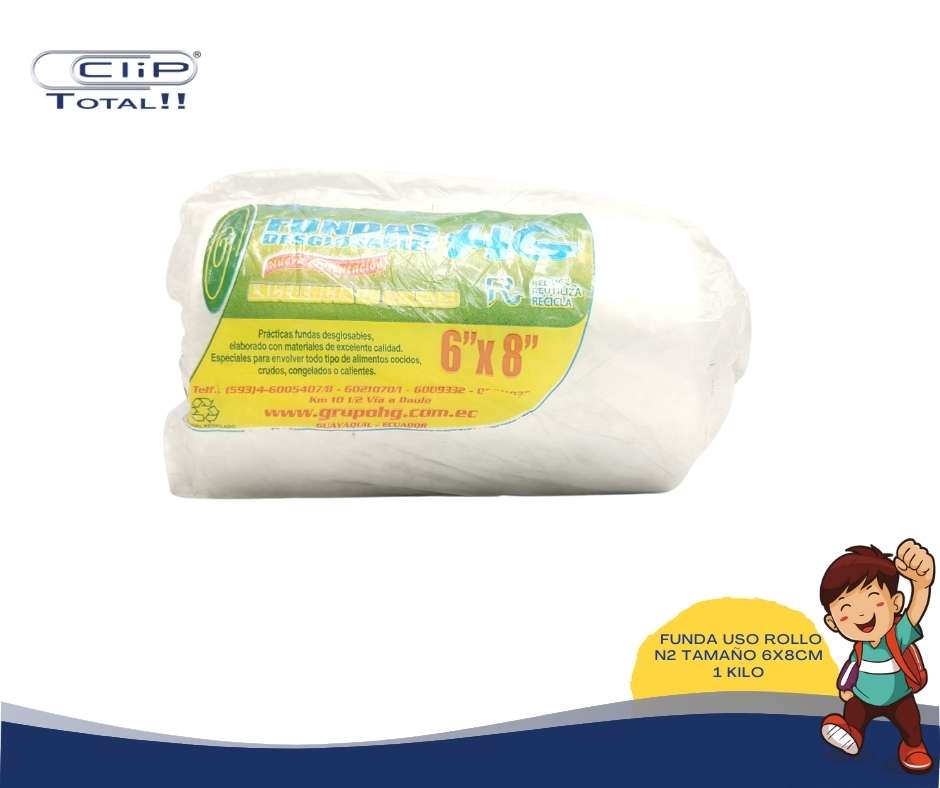 FUNDA ROLLO 05X08CM 2X03PULG 1 KILO