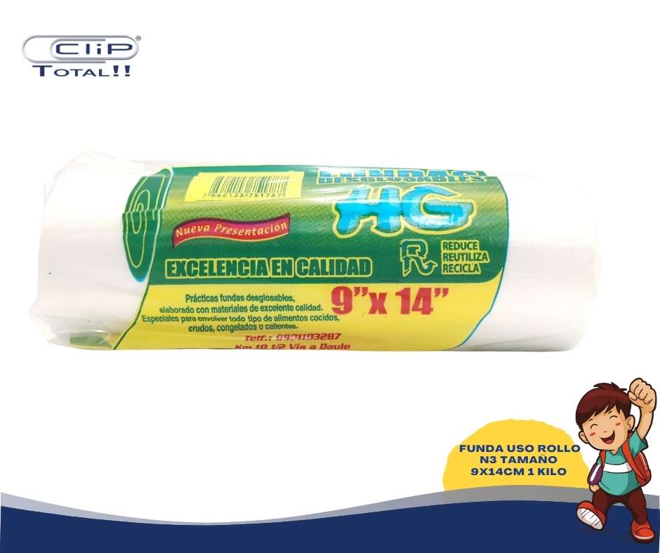 FUNDA ROLLO 10X15CM 4X06PULG 1 KILO