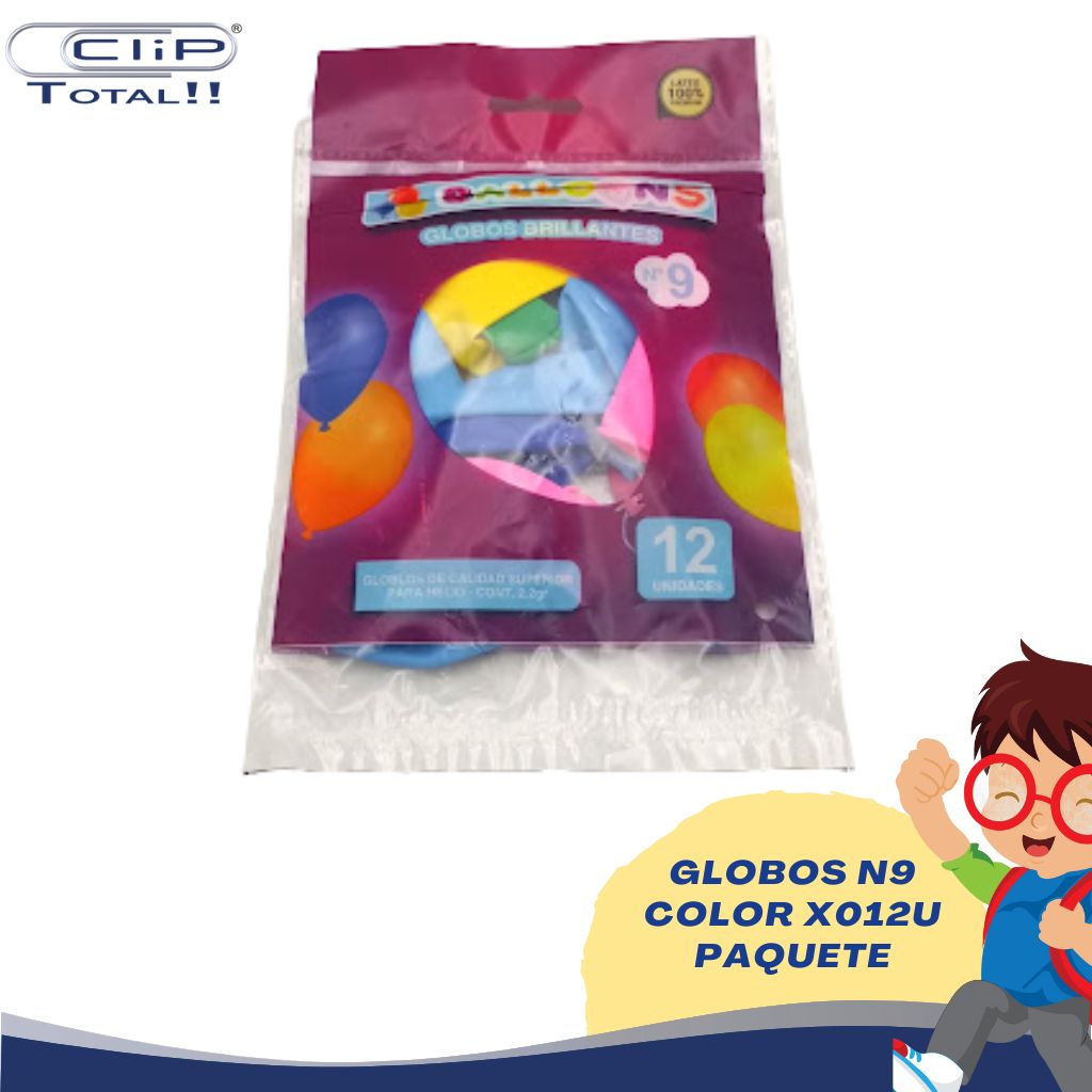 GLOBOS N9 COLOR X012U PAQUETE