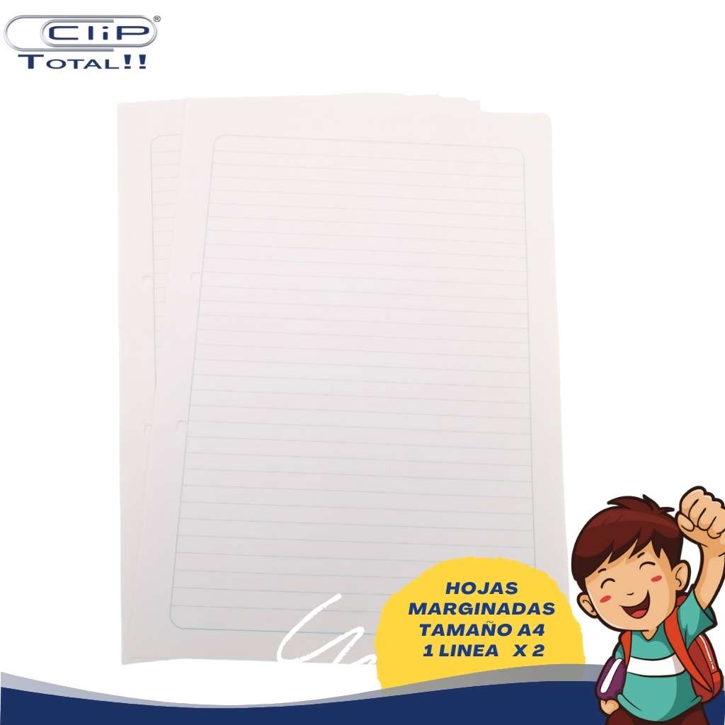 HOJAS MARGINADAS A4 1 LINEA X002U