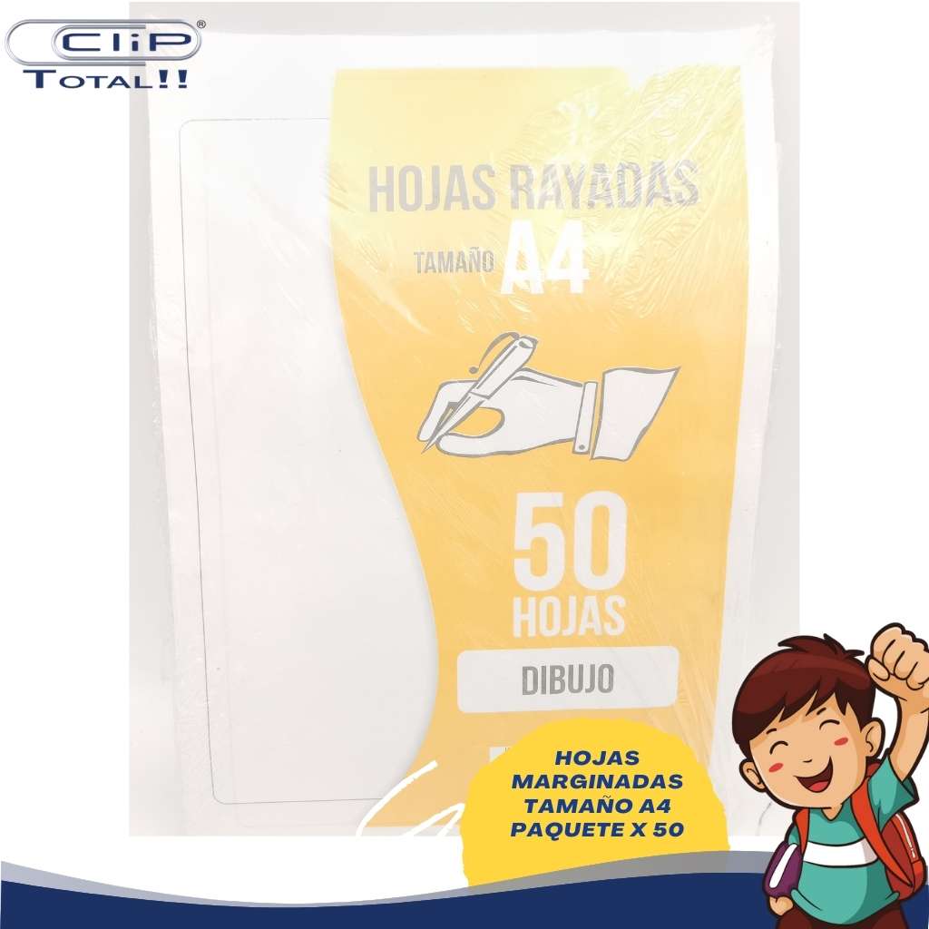 HOJAS MARGINADAS A4 X050U PAQUETE