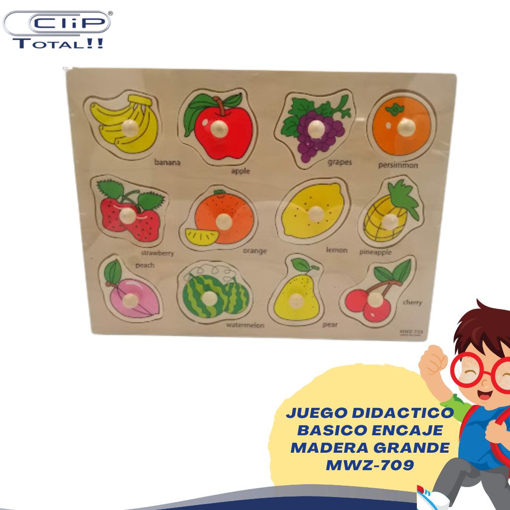 JUEGO DIDACTICO BASICO ENCAJE MADERA GRANDE MWZ-709