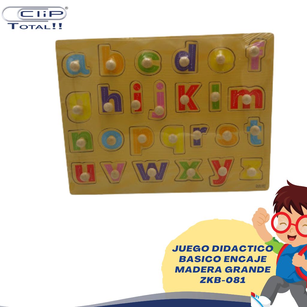 JUEGO DIDACTICO BASICO ENCAJE MADERA GRANDE ZKB-081