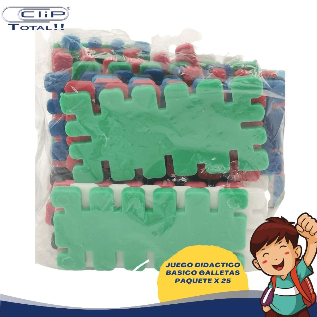 JUEGO DIDACTICO BASICO GALLETAS PAQUETE 25 UNIDADES