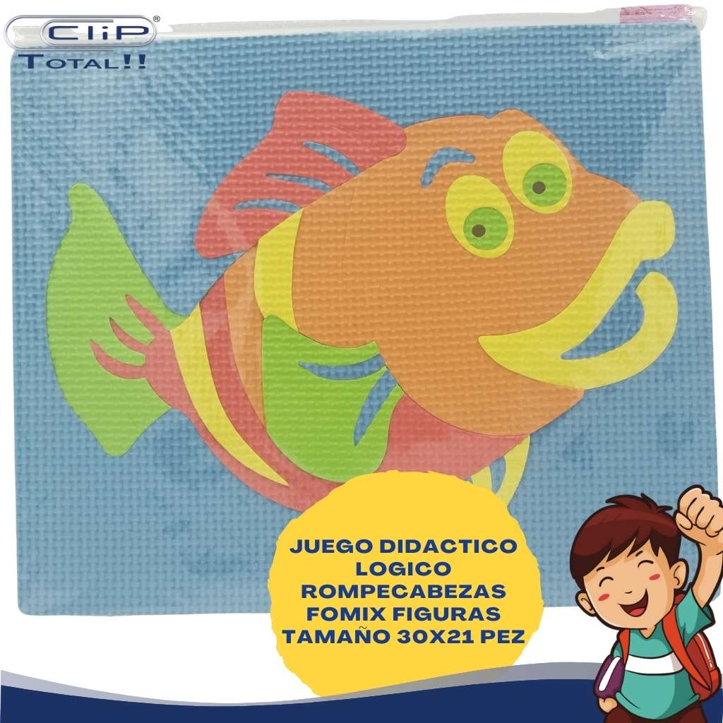 JUEGO DIDACTICO LOGICO ROMPECABEZAS FOMIX FIGURAS 21X30 PEZ