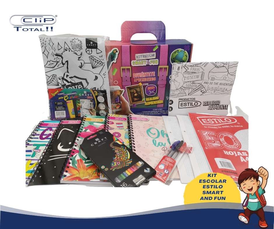KIT ESCOLAR ESTILO SMART AND FUN FEMENINO