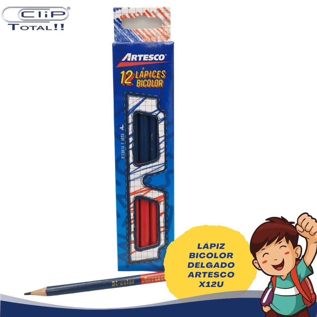 LÁPIZ BICOLOR DELGADO ARTESCO X12U