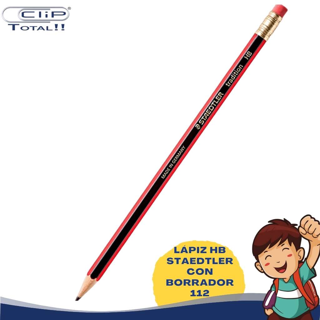 LÁPIZ HB N2 STAEDTLER CON BORRADOR 112