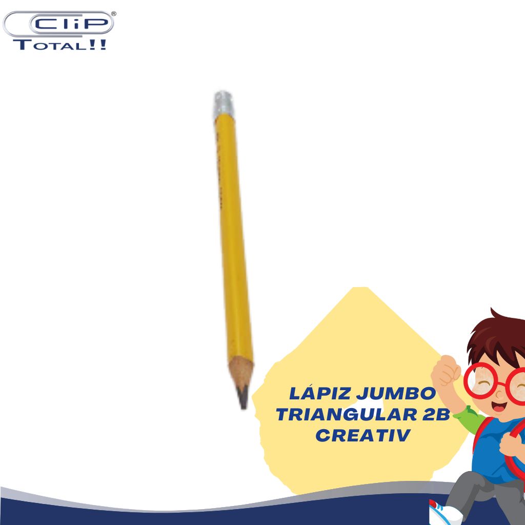 LÁPIZ JUMBO TRIANGULAR 2B CREATIV X01U