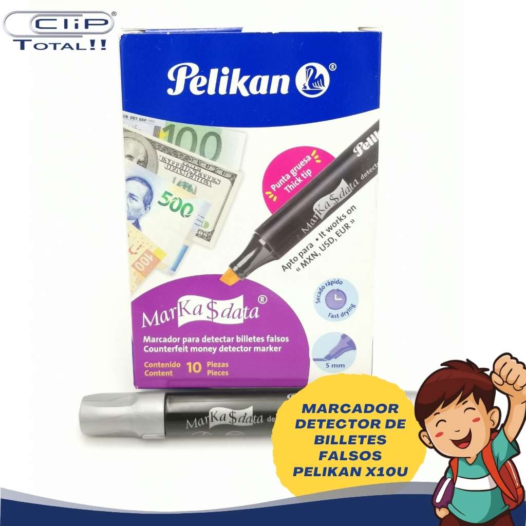 MARCADOR DETECTOR DE BILLETES FALSOS PELIKAN X10U