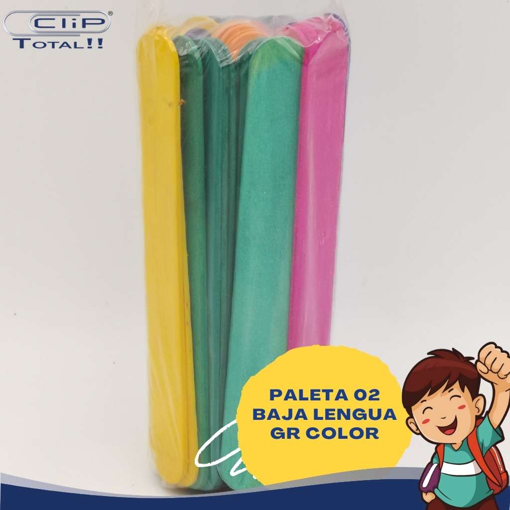 PALETA BAJALENGUA GRANDE COLOR PAQUETE
