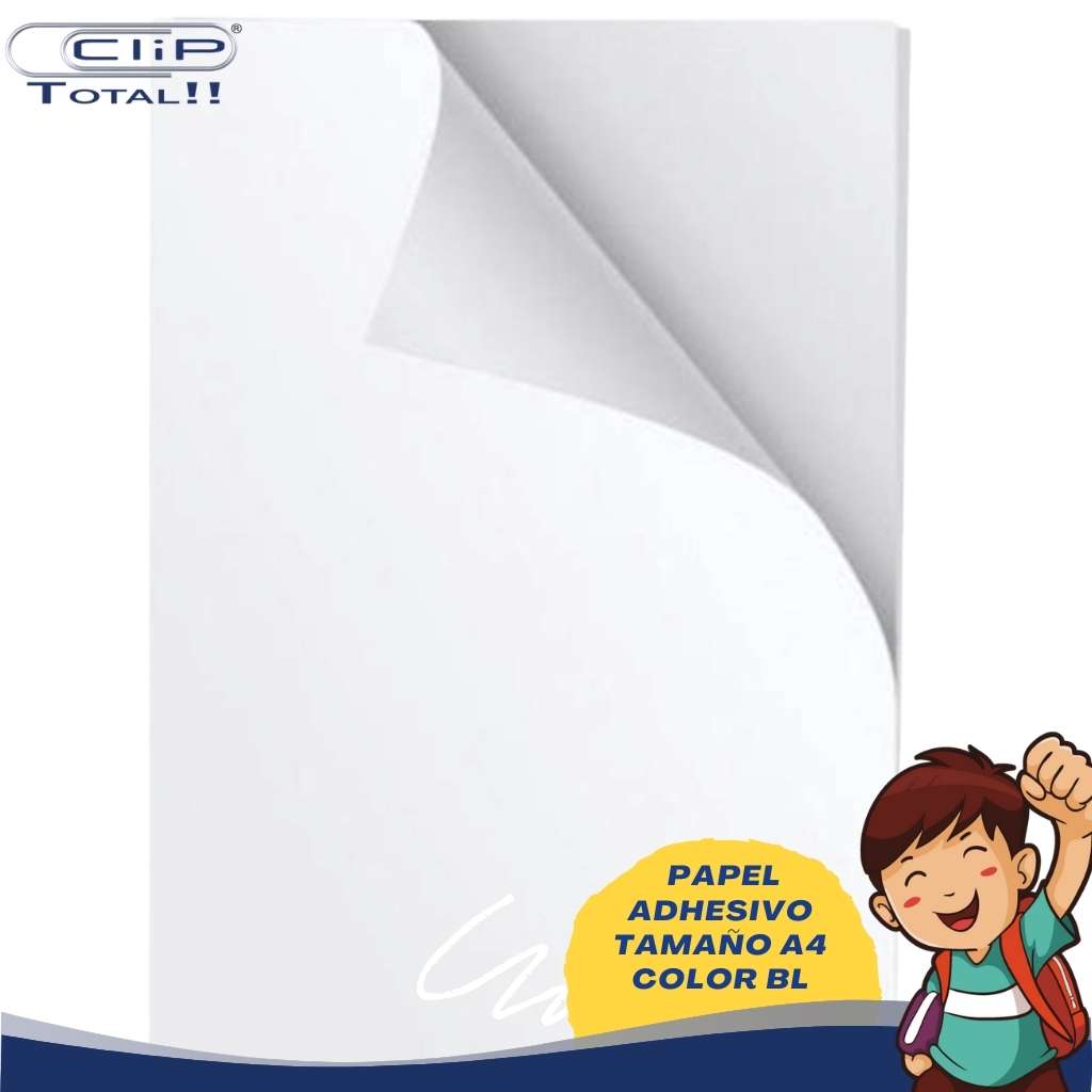 PAPEL ETIQUETA ADHESIVO A4 BRILLO COLOR BL X01U