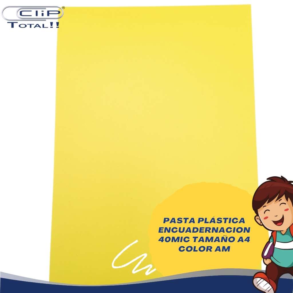 PASTA PLÁSTICA ENCUADERNACION 40MIC A4 COLOR AM