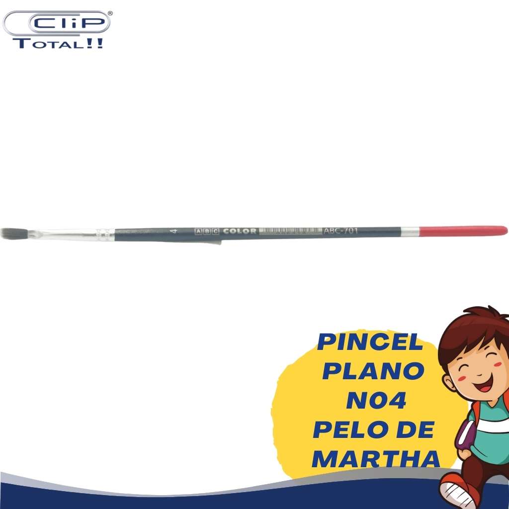 PINCEL PLANO N04 PELO DE MARTHA