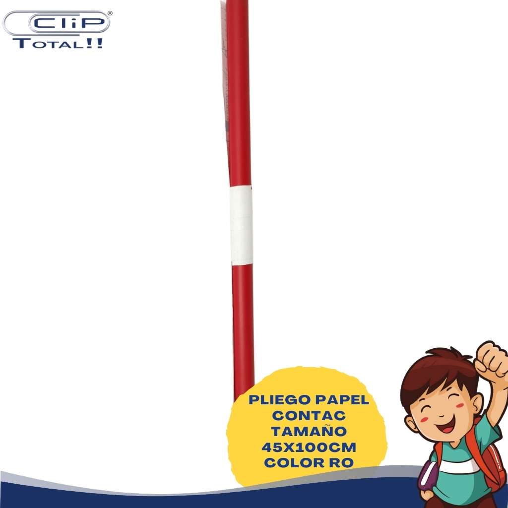 PLIEGO PAPEL CONTAC 45X100CM COLOR RO