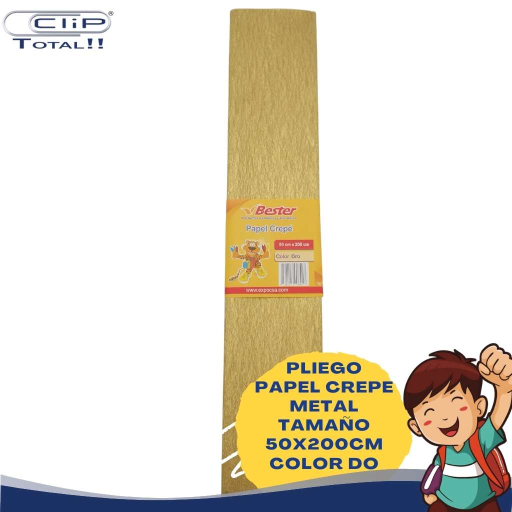 PLIEGO PAPEL CREPE METAL 50X200CM COLOR DO