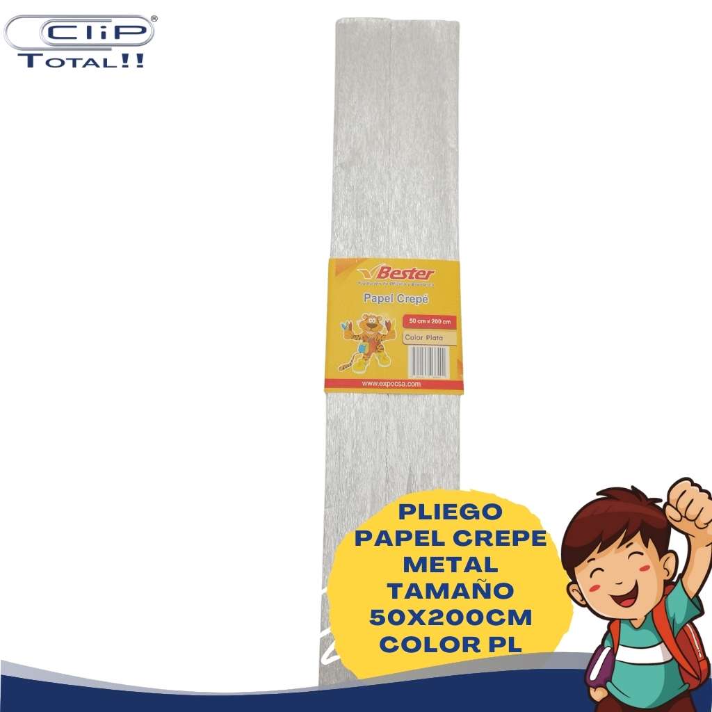 PLIEGO PAPEL CREPE METAL 50X200CM COLOR PL