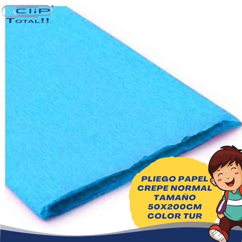 PLIEGO PAPEL CREPE 50X200CM COLOR TUR