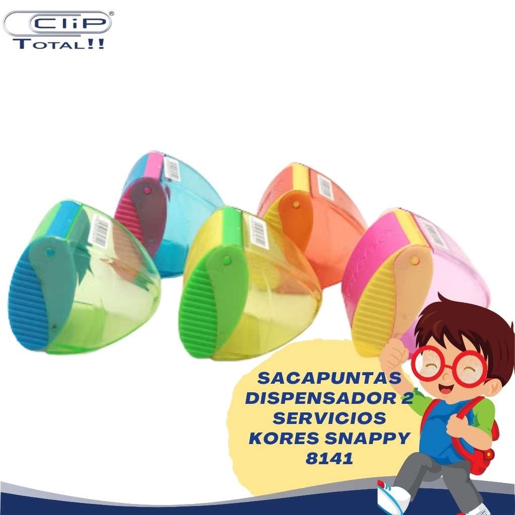 SACAPUNTAS DISPENSADOR 2 SERVICIOS KORES SNAPPY 8141