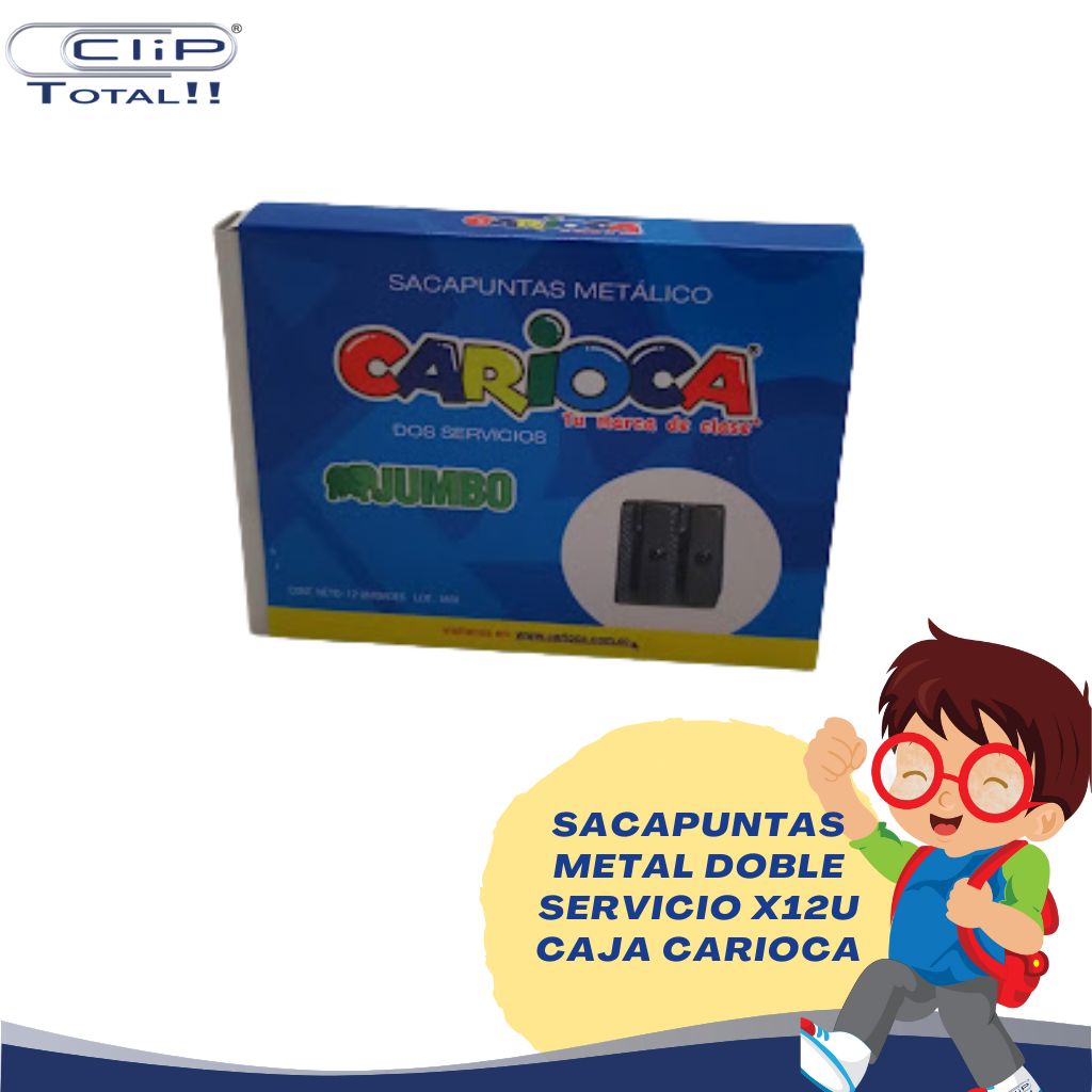 SACAPUNTAS METAL DOBLE SERVICIO X12U CAJA CARIOCA