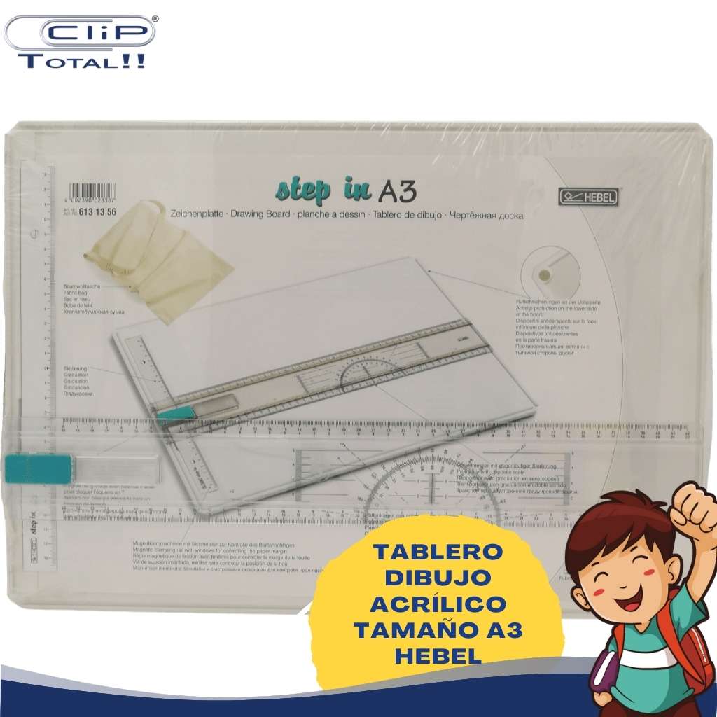 TABLERO DIBUJO ACRÍLICO A3 HEBEL