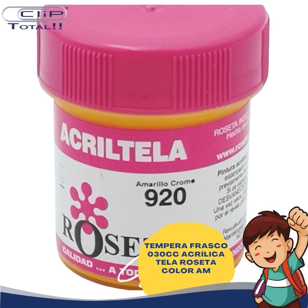 TEMPERA FRASCO ACRÍLICA TELA 030CC COLOR AM ROSETA