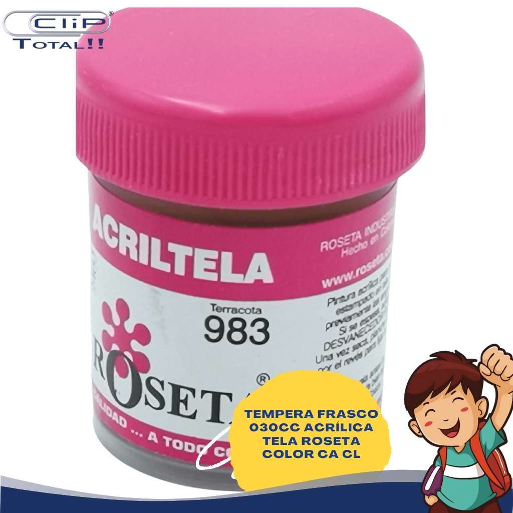 TEMPERA FRASCO ACRÍLICA TELA 030CC COLOR CA CL ROSETA