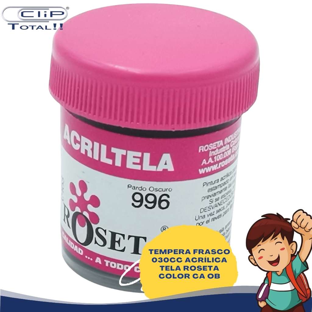 TEMPERA FRASCO ACRÍLICA TELA 030CC COLOR CA OB ROSETA