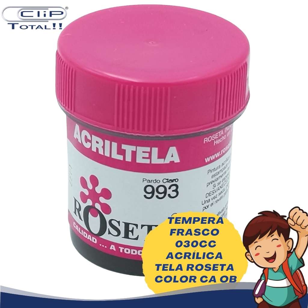 TEMPERA FRASCO ACRÍLICA TELA 030CC COLOR CA OB ROSETA