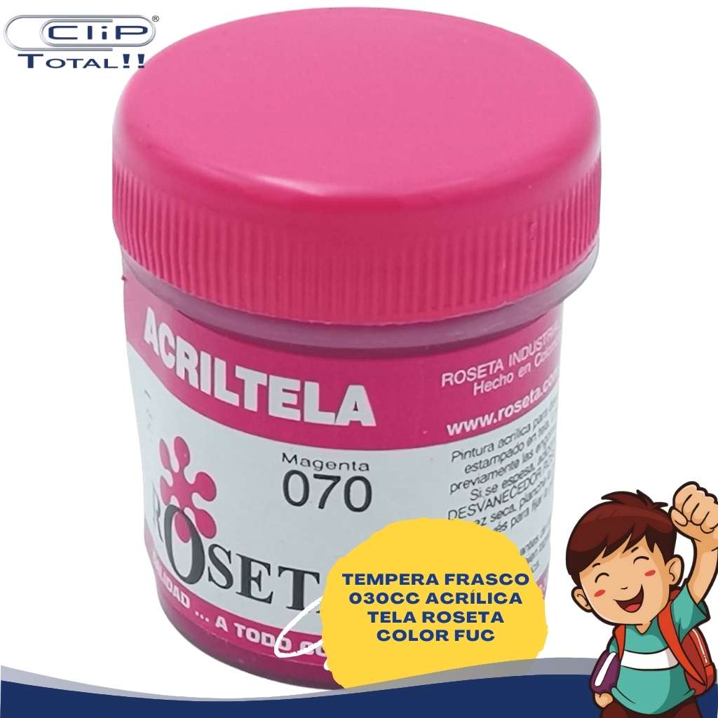 TEMPERA FRASCO ACRÍLICA TELA 030CC COLOR FUC ROSETA