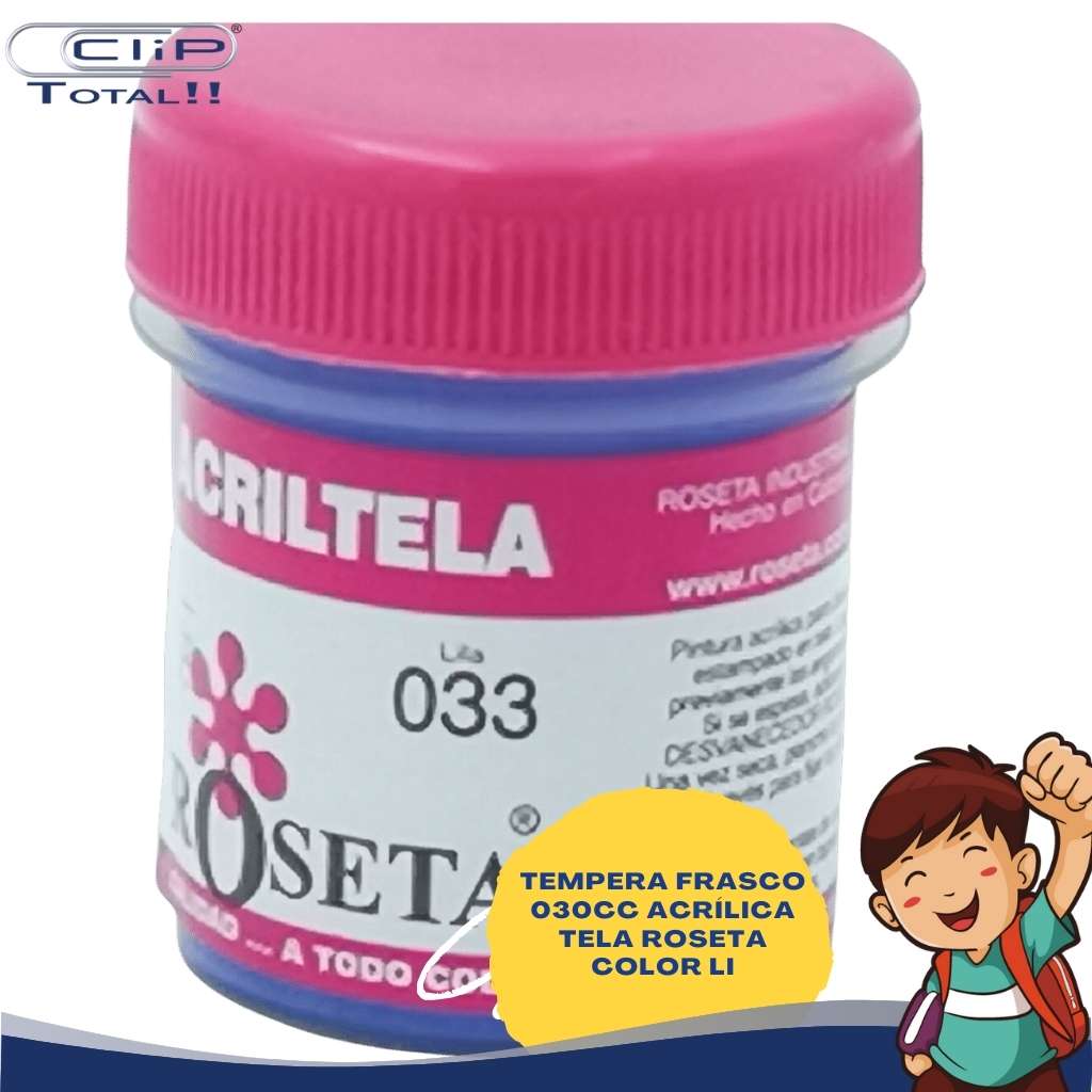 TEMPERA FRASCO ACRÍLICA TELA 030CC COLOR LI ROSETA