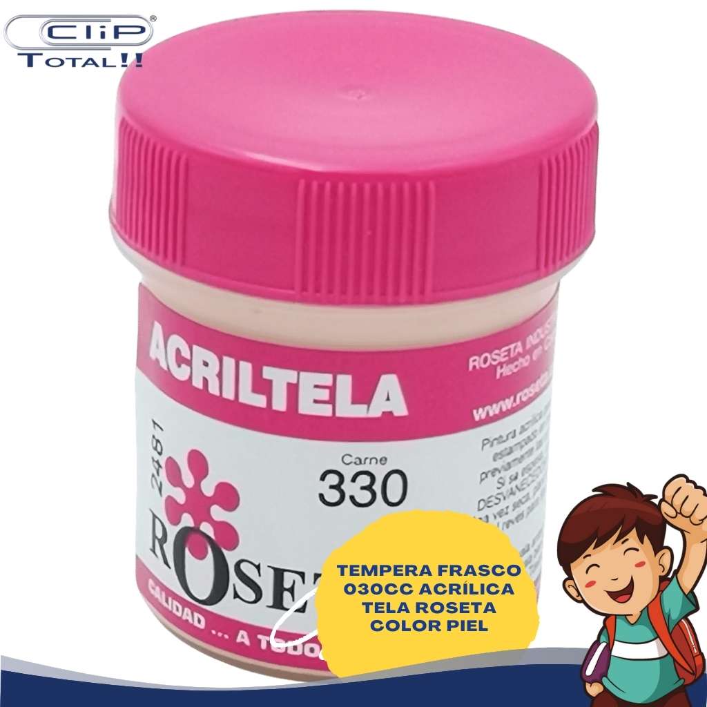 TEMPERA FRASCO ACRÍLICA TELA 030CC COLOR PIEL ROSETA