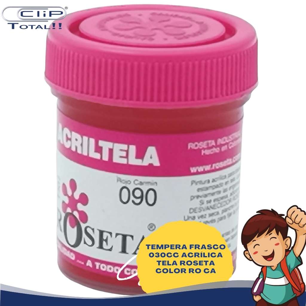 TEMPERA FRASCO ACRÍLICA TELA 030CC COLOR RO ROSETA
