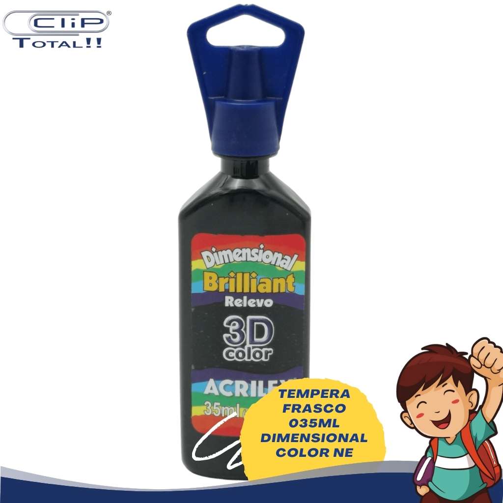 TEMPERA FRASCO 035ML DIMENSIONAL COLOR NE